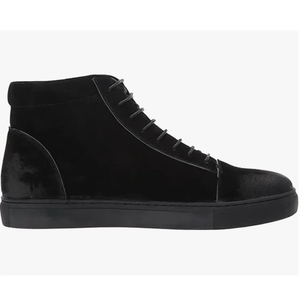 English Laundry Men Grundy Sneaker Boots 8 Black Suede Leather NWT Chukka Combat